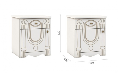 Спальный Гарнитур Александрина Белый/Патина Золото