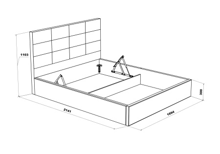 Кровать Диана кожзам белый