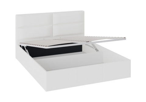 Кровать Глосс с мягкой обивкой 1.6 м белый