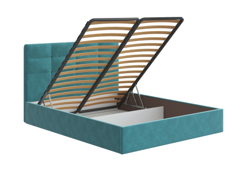 Кровать Диана велюр бирюзовый